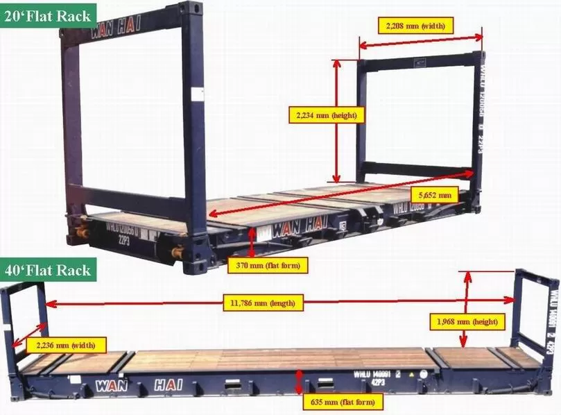 Container Flat Rack 40FT (Container mặt phẳng)