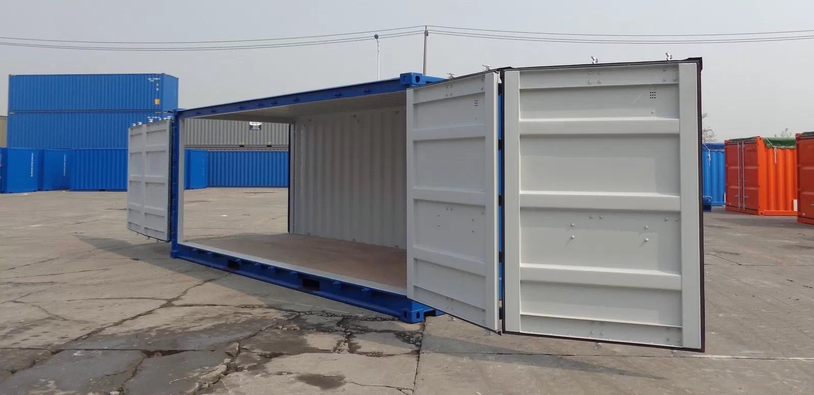 Container hoán cải, cửa mở hông