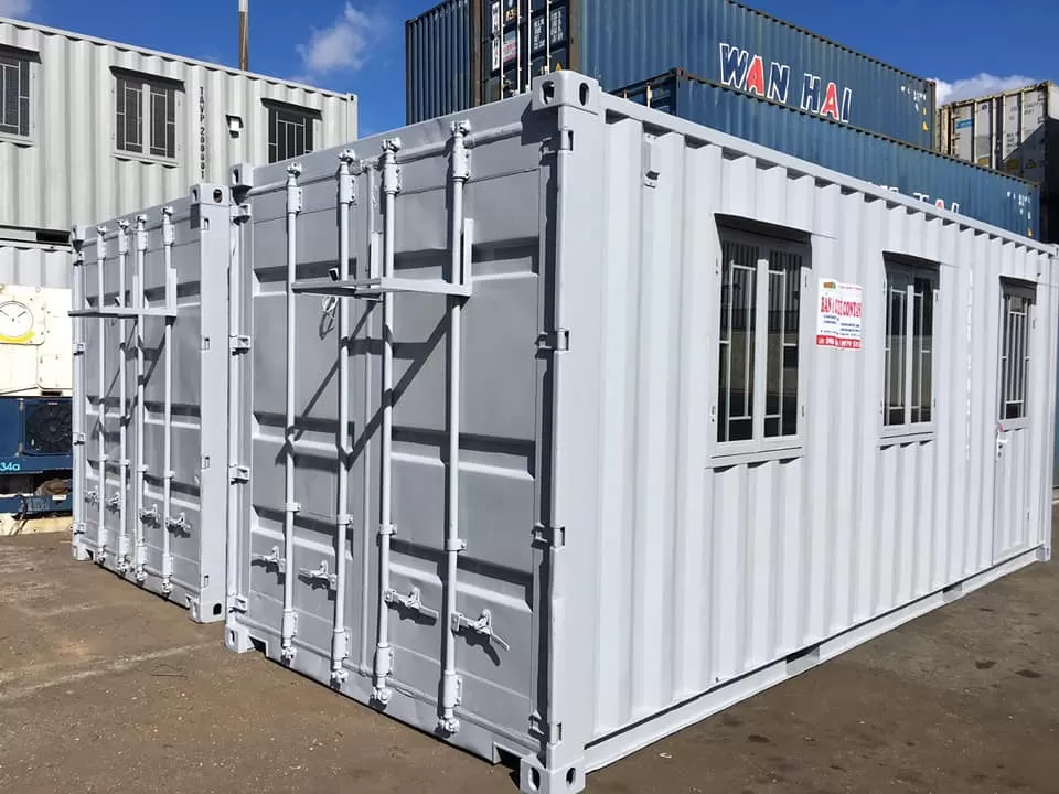 Container văn phòng 20 feet nguyên bản(mẫu cơ bản – không toilet)