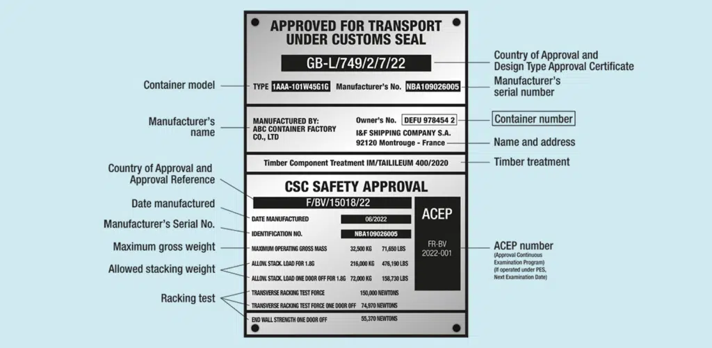 Chứng Nhận Container Vận Chuyển Quốc Tế